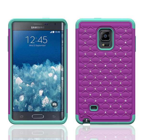 samsung galaxy note Edge diamond hybrid case - purple/black - www.coverlabusa.com