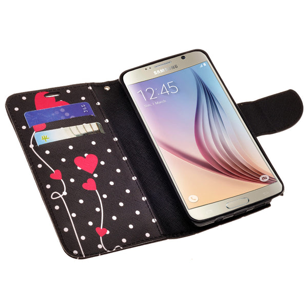 amsung galaxy note5 leather wallet case - polka dot - www.coverlabusa.com