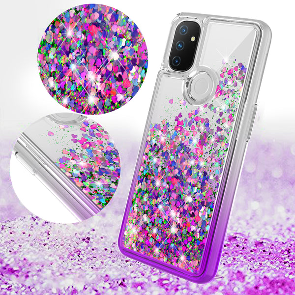 clear liquid phone case for pneplus nord n10 5g - purple - www.coverlabusa.com