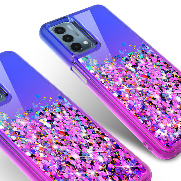 glitter phone case for oneplus nord n200 5g - blue/purple gradient - www.coverlabusa.com