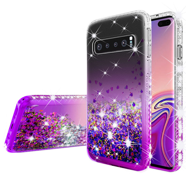 clear liquid phone case for samsung galaxy s10e - purple - www.coverlabusa.com 