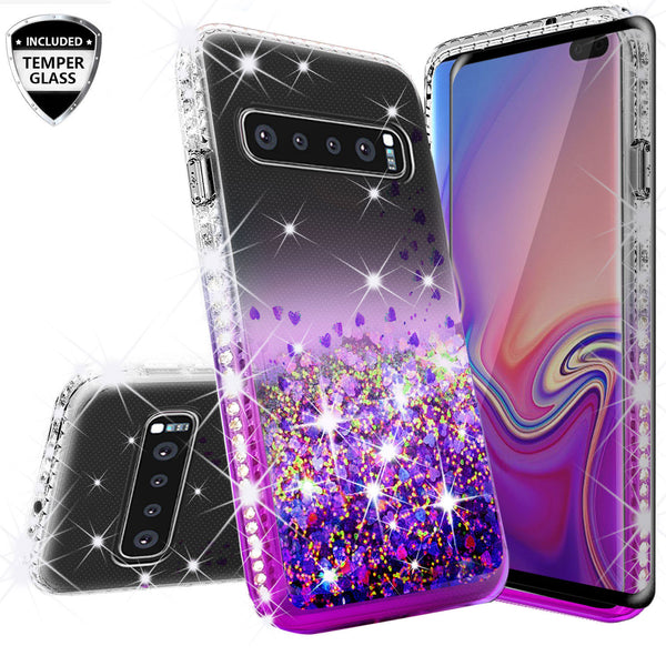 clear liquid phone case for samsung galaxy s10e - purple - www.coverlabusa.com 