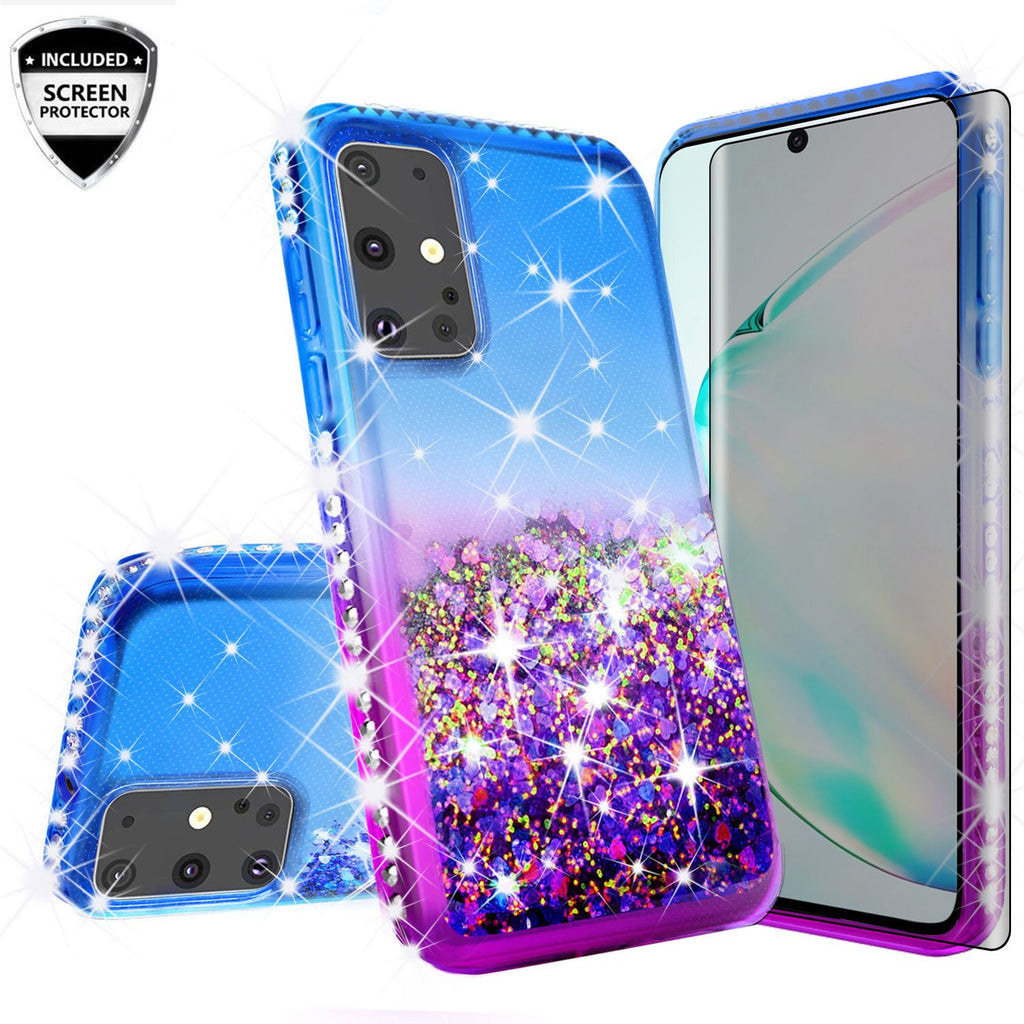 glitter phone case for samsung galaxy s20 ultra - blue/purple gradient - www.coverlabusa.com