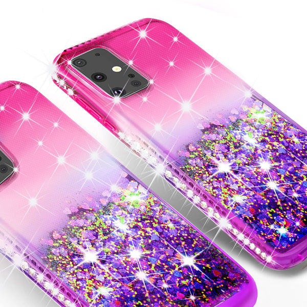 glitter phone case for samsung galaxy s20 ultra - hot pink/purple gradient - www.coverlabusa.com