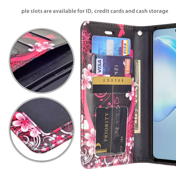 samsung galaxy s20 wallet case - heart butterflies - www.coverlabusa.com