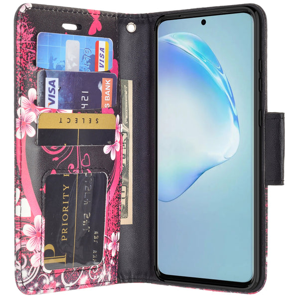 samsung galaxy s20 wallet case - heart butterflies - www.coverlabusa.com