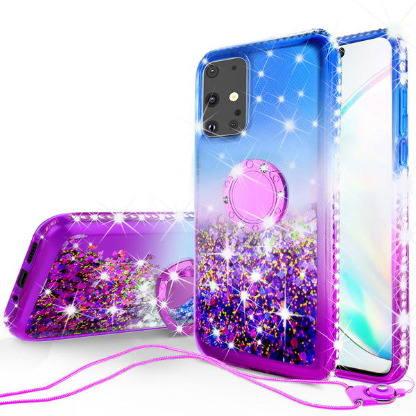glitter phone case for samsung galaxy s20 - blue/purple gradient - www.coverlabusa.com