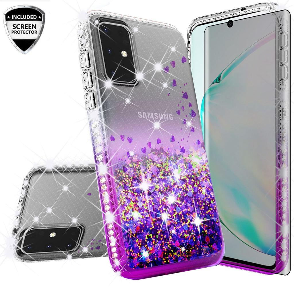 clear liquid phone case for samsung galaxy s20 - purple - www.coverlabusa.com