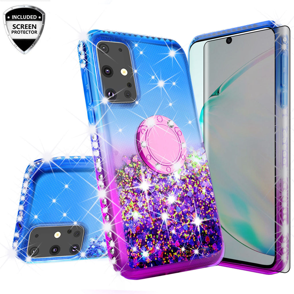glitter phone case for samsung galaxy s20 - blue/purple gradient - www.coverlabusa.com