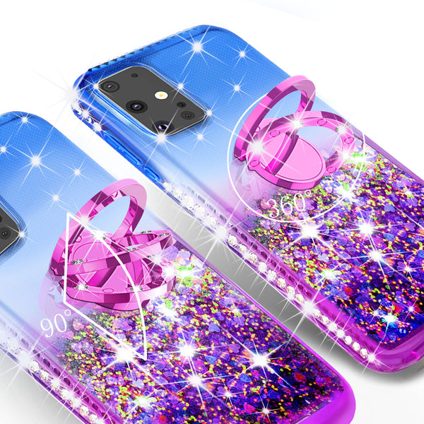 glitter phone case for samsung galaxy s20 - blue/purple gradient - www.coverlabusa.com