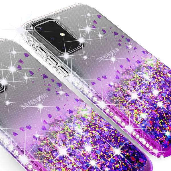 clear liquid phone case for samsung galaxy s20 - purple - www.coverlabusa.com