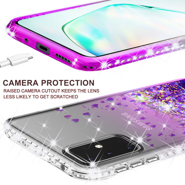 clear liquid phone case for samsung galaxy s20 - purple - www.coverlabusa.com
