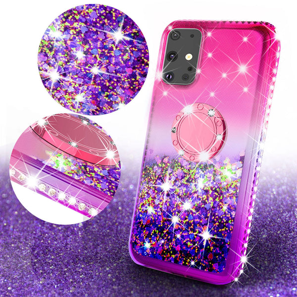 glitter phone case for samsung galaxy s20 plus - hot pink/purple gradient - www.coverlabusa.com