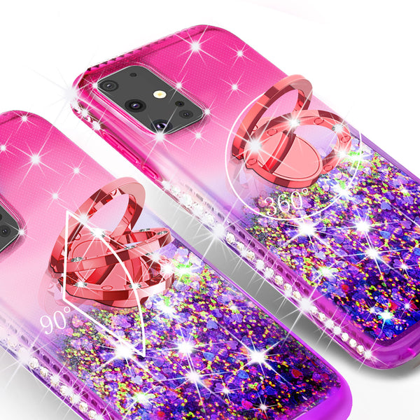 glitter phone case for samsung galaxy s20 - hot pink/purple gradient - www.coverlabusa.com