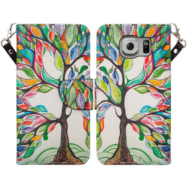 galaxy S6 Edge Plus cover, galaxy S6 Edge Plus wallet case - Colorful Tree - www.coverlabusa.com