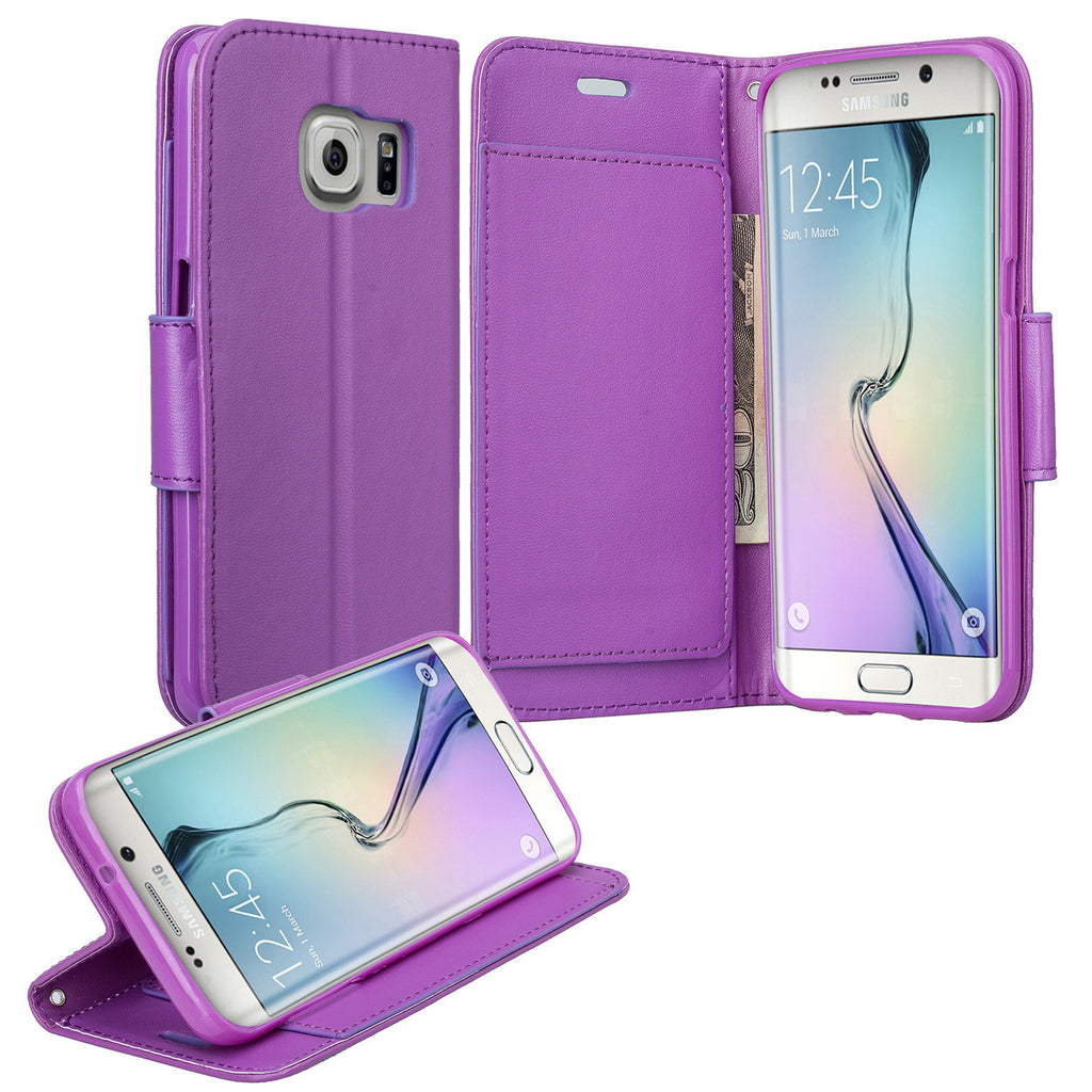galaxy S7 cover, galaxy S7 wallet case - Solid Purple - www.coverlabusa.com