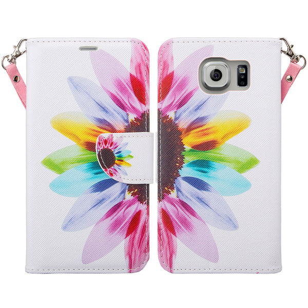 galaxy S6 Edge Plus cover, galaxy S6 Edge Plus wallet case - Vivid Sunflower - www.coverlabusa.com