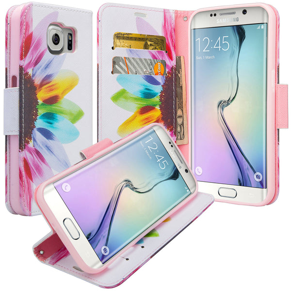 galaxy S6 Edge Plus cover, galaxy S6 Edge Plus wallet case - Vivid Sunflower - www.coverlabusa.com