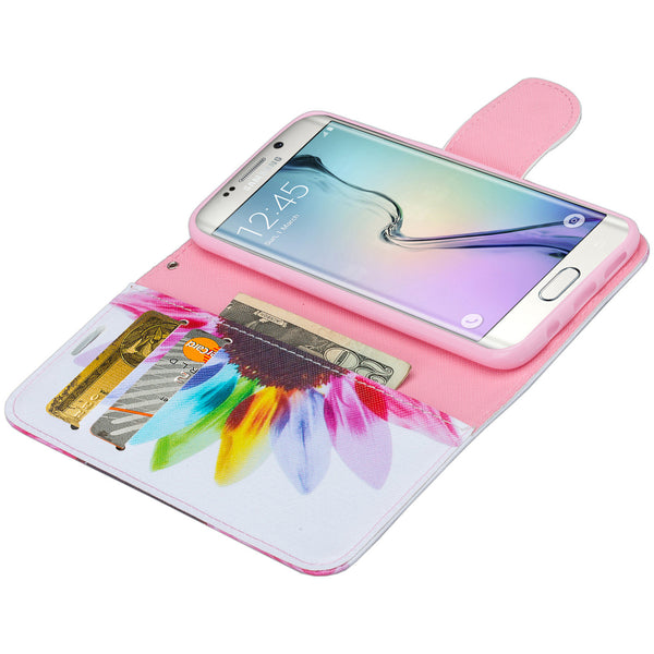 galaxy S6 Edge Plus cover, galaxy S6 Edge Plus wallet case - Vivid Sunflower - www.coverlabusa.com