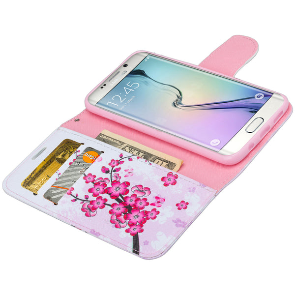 galaxy S7 cover, galaxy S7 wallet case - Cherry Blossom - www.coverlabusa.com