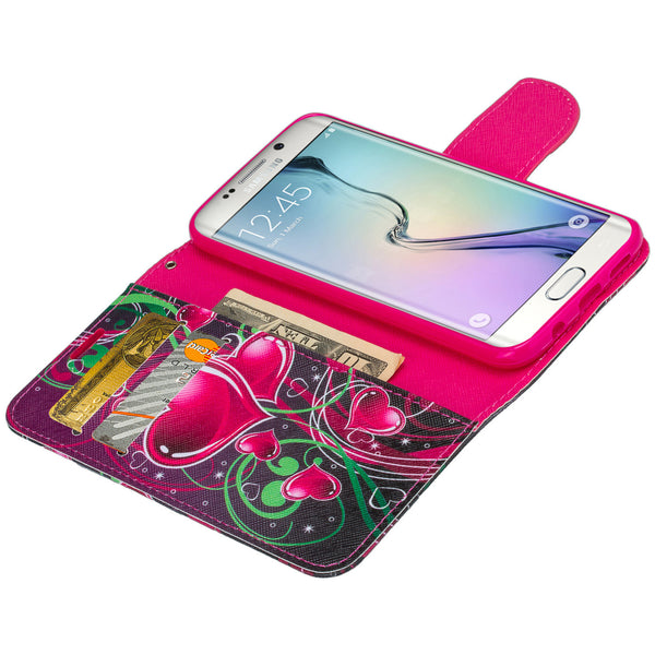 galaxy S6 Edge Plus cover, galaxy S6 Edge Plus wallet case - Heart Sensation - www.coverlabusa.com