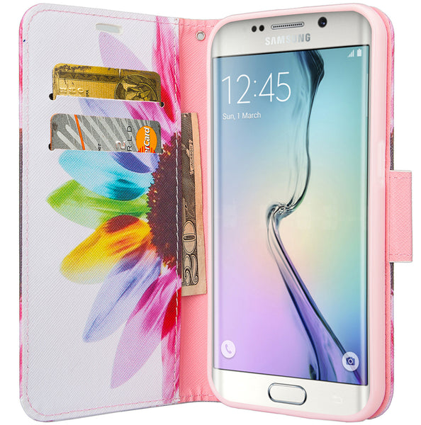 galaxy S6 Edge Plus cover, galaxy S6 Edge Plus wallet case - Vivid Sunflower - www.coverlabusa.com