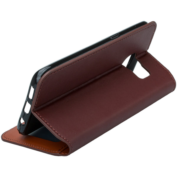 galaxy S7 cover, galaxy S7 real leather case - Brown - www.coverlabusa.com