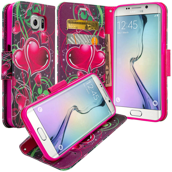 galaxy S6 Edge Plus cover, galaxy S6 Edge Plus wallet case - Heart Sensation - www.coverlabusa.com