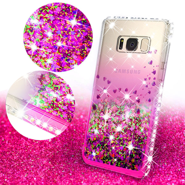 clear liquid phone case for samsung galaxy s8 plus - hot pink - www.coverlabusa.com 