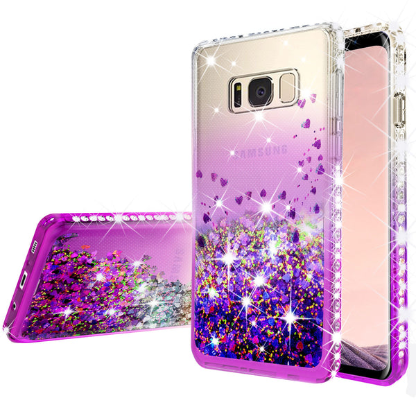clear liquid phone case for samsung galaxy s8 plus - purple - www.coverlabusa.com 