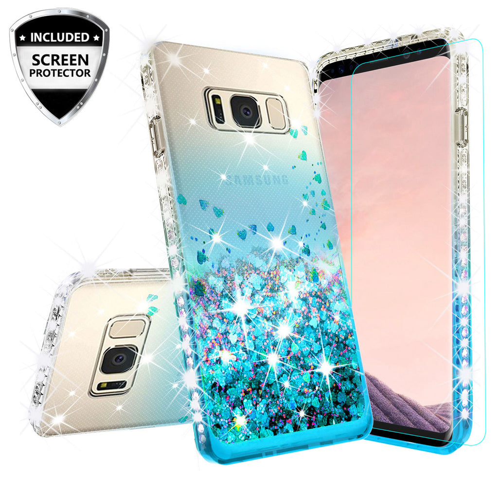 Samsung Galaxy S8 Case Liquid Glitter Phone Case Waterfall