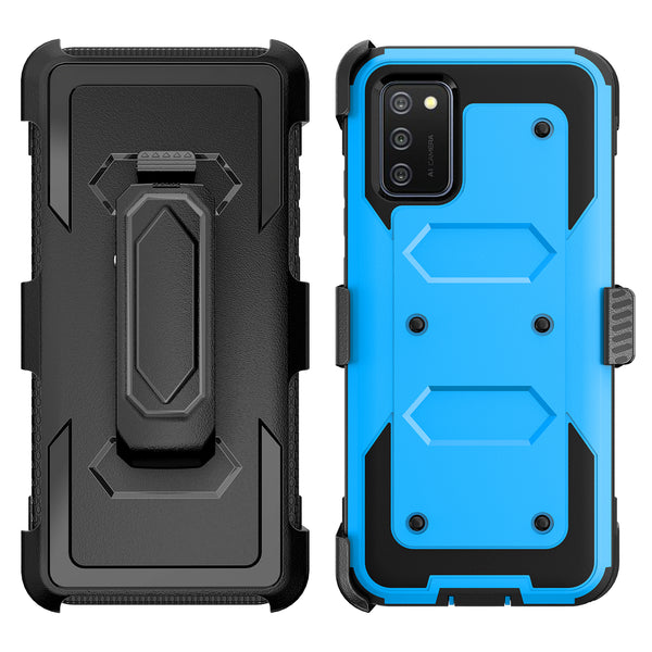 samsung galaxy a32 5g heavy duty holster case - blue - www.coverlabusa.com