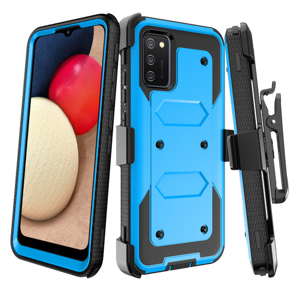 samsung galaxy a32 5g heavy duty holster case - blue - www.coverlabusa.com