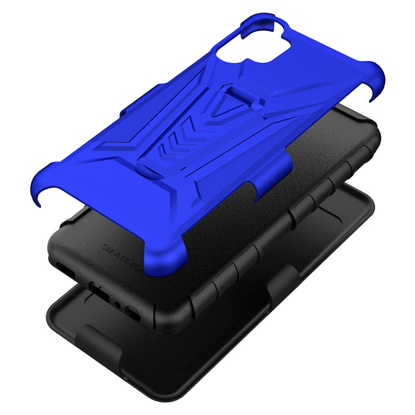 holster kickstand hyhrid phone case for samsung galaxy a13 5g - blue - www.coverlabusa.com