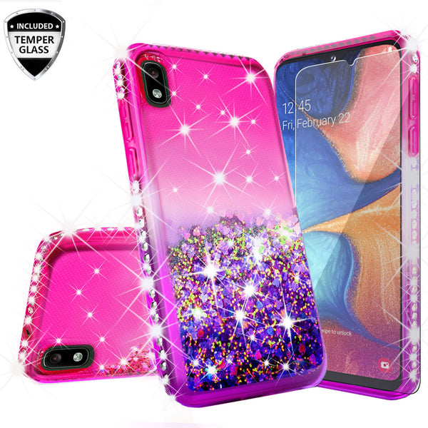 glitter phone case for motorola moto e6 - hot pink/purple gradient - www.coverlabusa.com