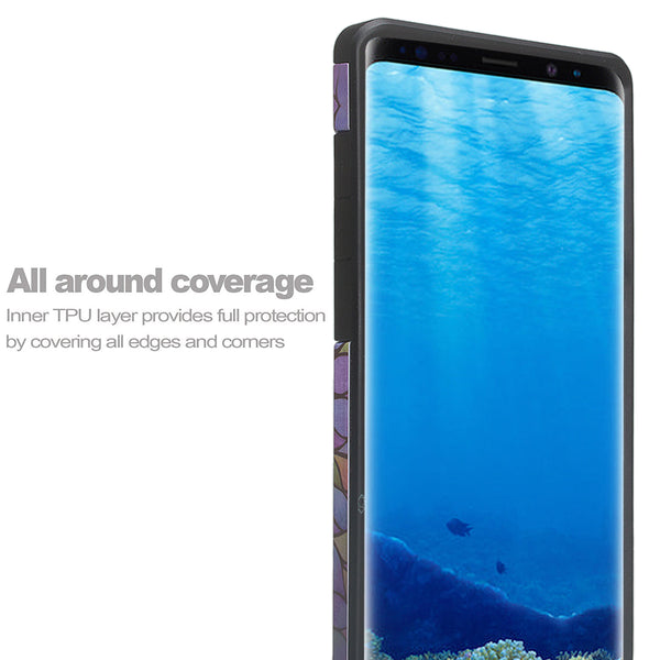 samsung galaxy note 8 hybrid case - rainbow flower - www.coverlabusa.com