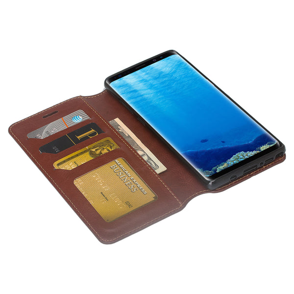 Galaxy Note 8 Wallet Case - brown - www.coverlabusa.com