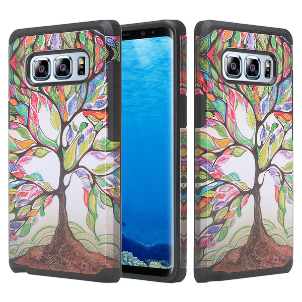 samsung galaxy note 8 hybrid case - vibrant tree - www.coverlabusa.com