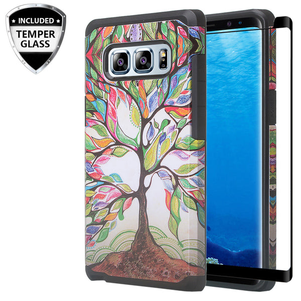samsung galaxy note 8 hybrid case - vibrant tree - www.coverlabusa.com