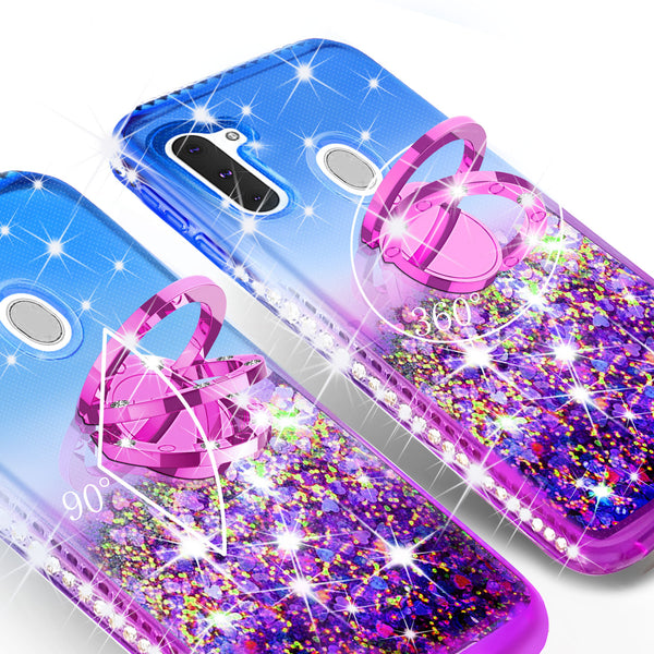 glitter phone case for samsung galaxy a11 - blue/purple gradient - www.coverlabusa.com