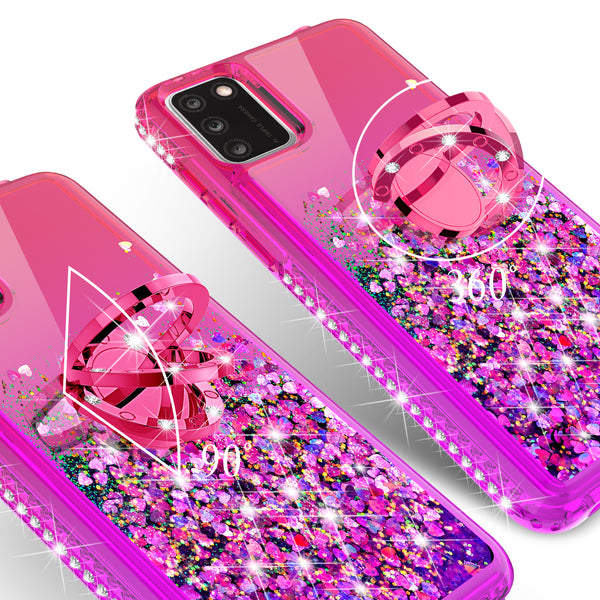 glitter phone case for tcl a3x - hot pink/purple gradient - www.coverlabusa.com