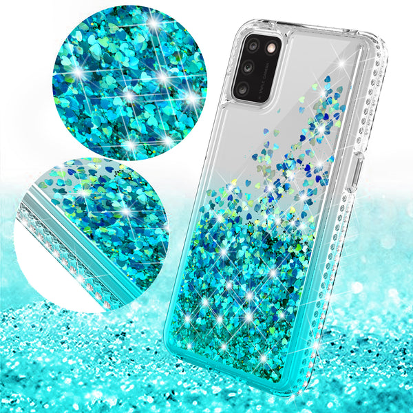 clear liquid phone case for tcl a3x - teal - www.coverlabusa.com