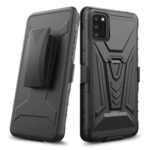 holster kickstand hyhrid phone case for tcl a3x - blue - www.coverlabusa.com