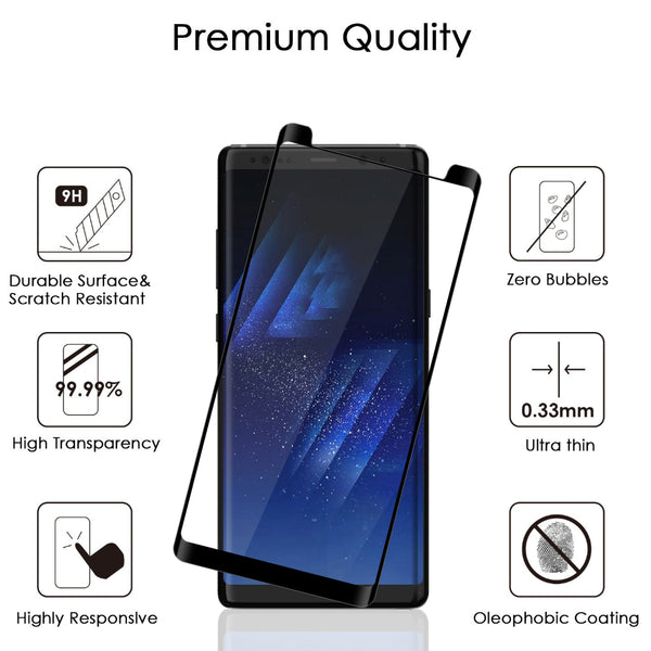 samsung galaxy note 8 screen protector tempered glass - black - www.coverlabusa.com