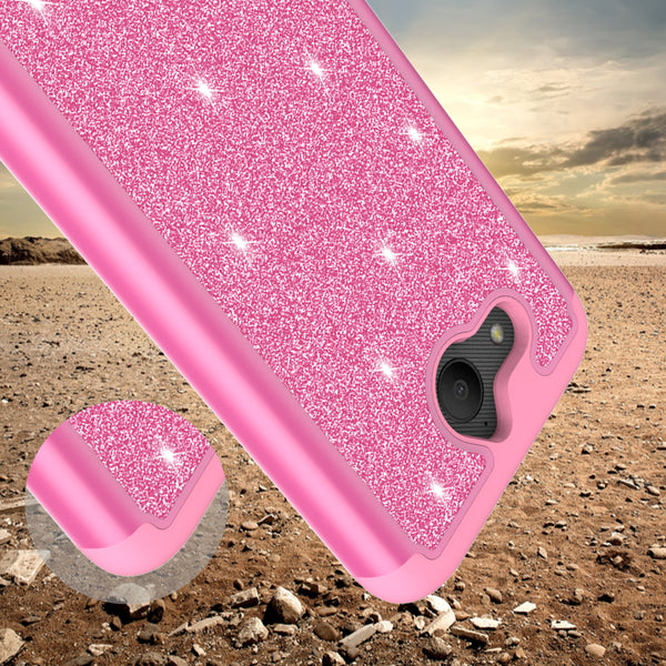 Alcatel Tetra Glitter Hybrid Case - Hot Pink - www.coverlabusa.com