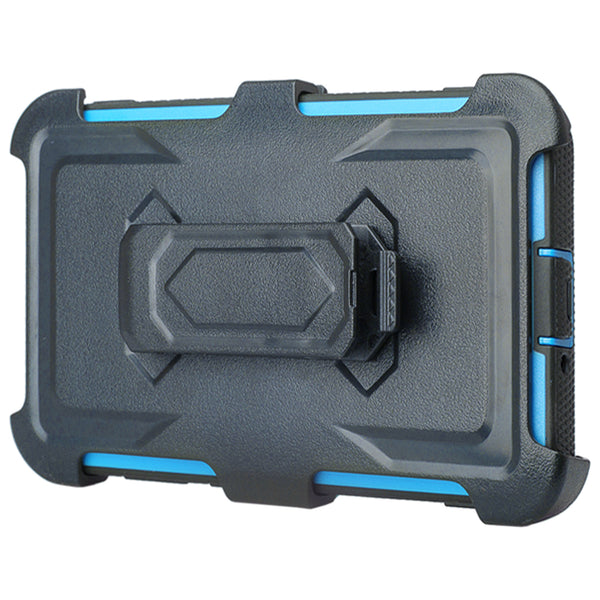 zte grand x4 holster case built in screen protector - blue - www.coverlabusa.com