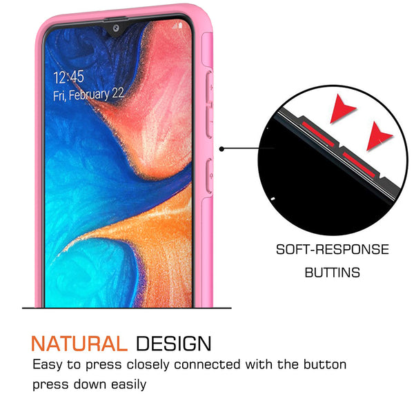 samsung galaxy a20 glitter hybrid case - hot pink - www.coverlabusa.com