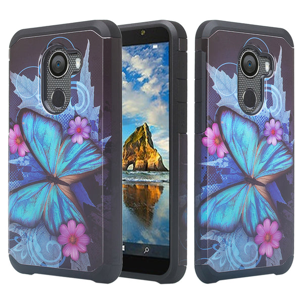 alcatel a30 plus hybrid case - blue butterfly - www.coverlabusa.com