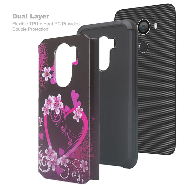 alcatel a30 plus hybrid case - heart butterflies - www.coverlabusa.com