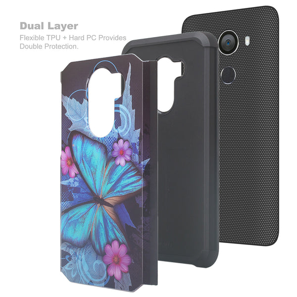 alcatel a30 plus hybrid case - blue butterfly - www.coverlabusa.com